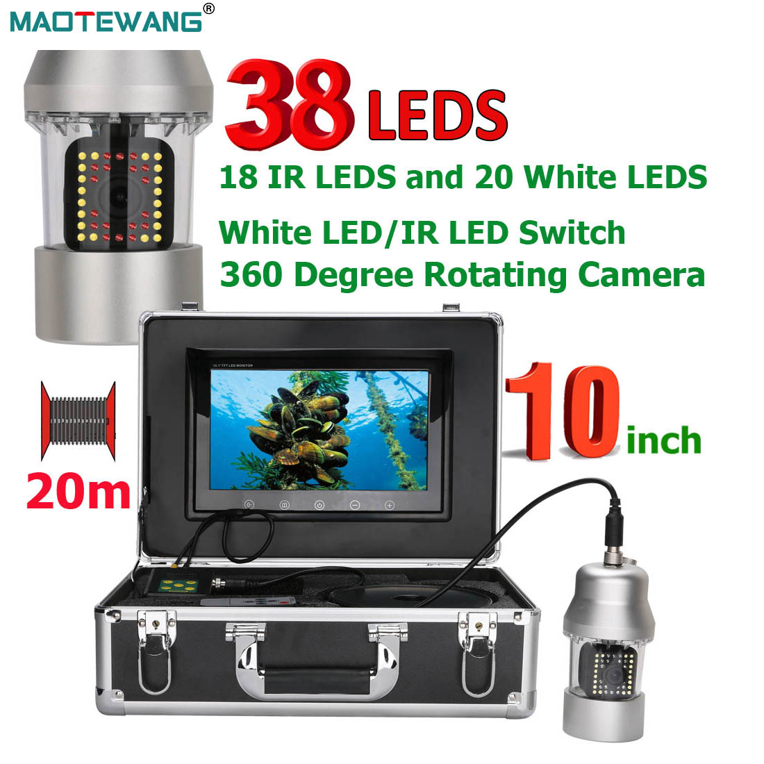 Fishing Depth Finder - MAOTEWANG 수중 낚시 비디오 카메라 10