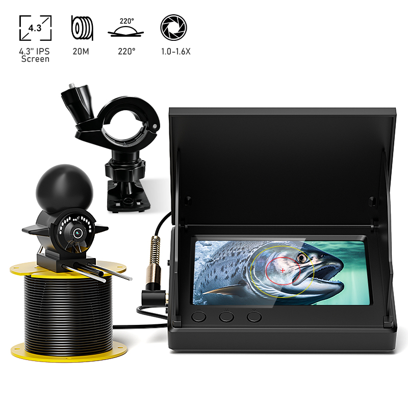Fishing Camera - 4.3인치 LCD 휴대용 어군탐지기, 20m 수심