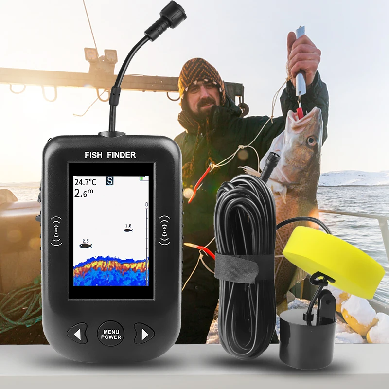 Fishing Depth Finder - 에르창 XF03 어군탐지기 45도 100M 휴대용