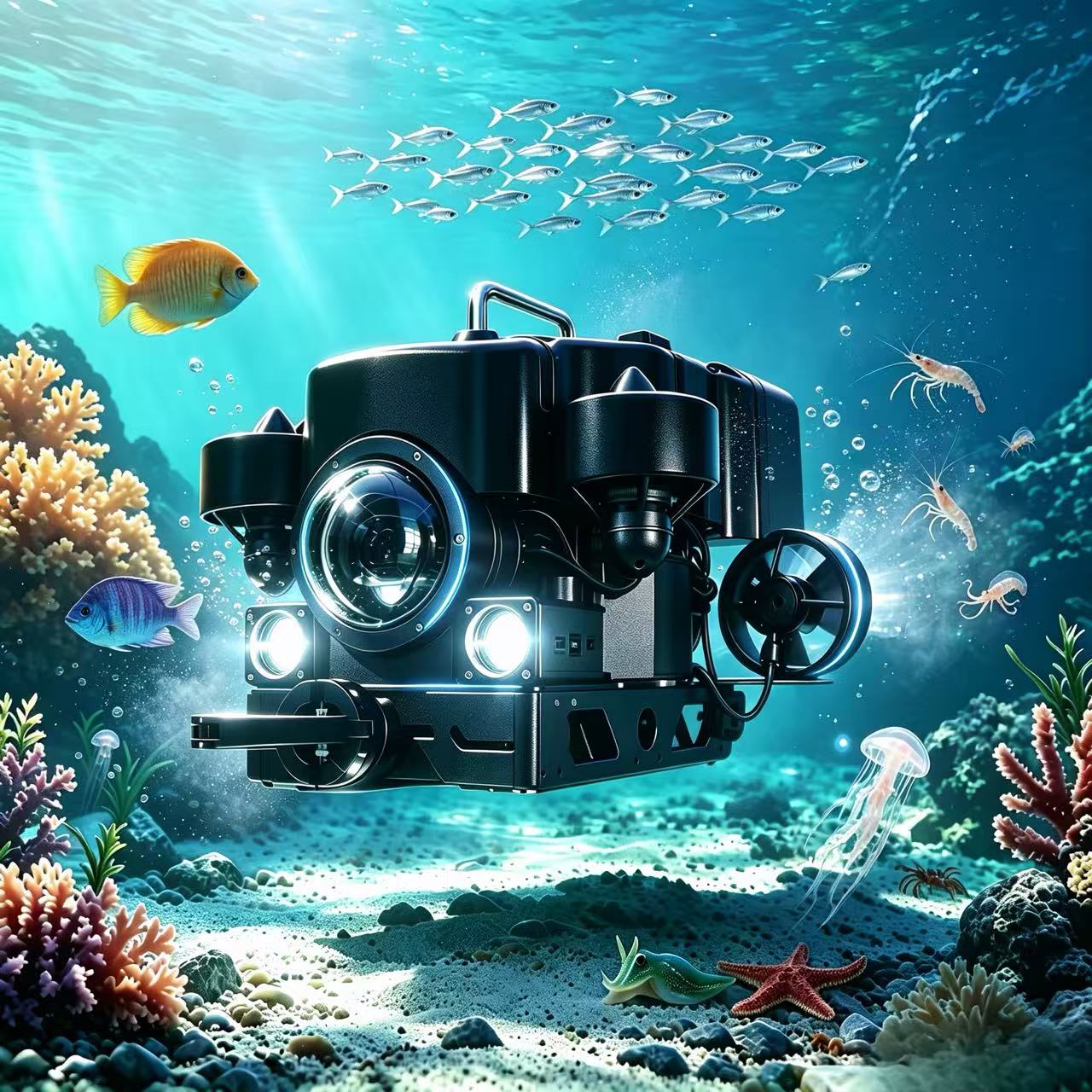 Underwater Camera - FD-Smart5T ROV, 수심 100m, 5개의 오일