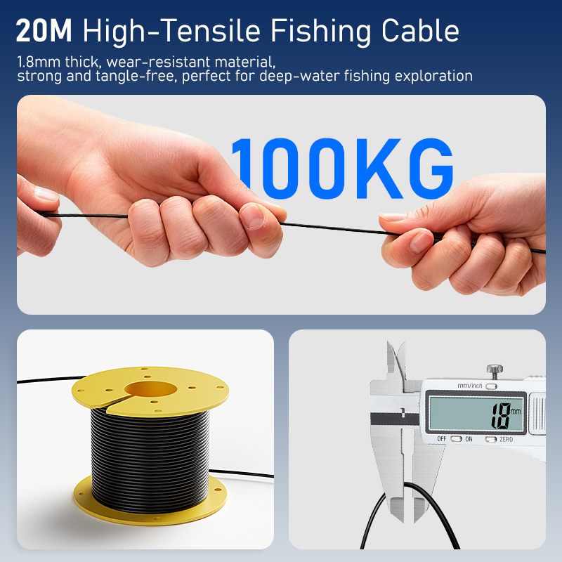 4.3인치 LCD 휴대용 어군탐지기, 20m 수심 측정 - Fishing Camera 리뷰 및 가격